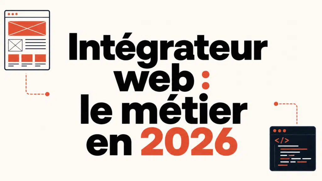 Illustration d'un intégrateur web traduisant une maquette en page web codée