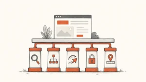 Illustration des fondations du SEO technique pour un site WordPress