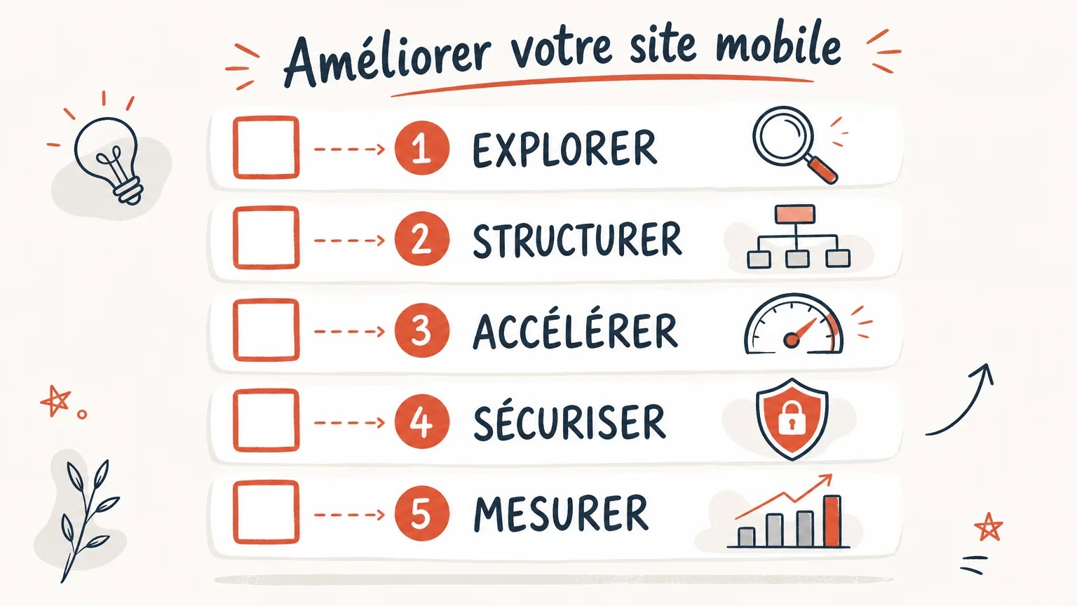 Checklist illustrée des étapes essentielles du SEO technique mobile