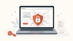Illustration d’un ordinateur protégé après un piratage WordPress