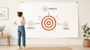 Illustration des objectifs d’un site web professionnel